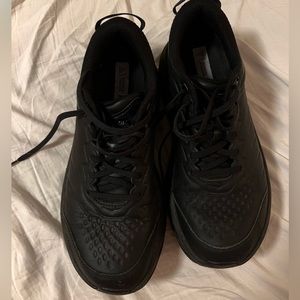 All black non-slip hokas